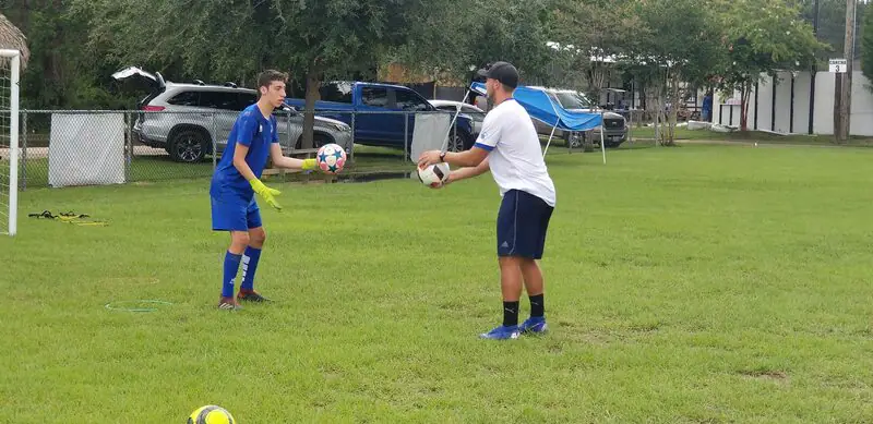 Campers training and competing at the Barcelona International Elite Soccer Camp