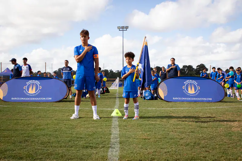 Training session on the natural grass fields
