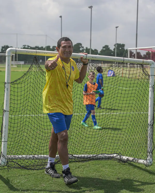 Campers training and competing at the Barcelona International Elite Soccer Camp