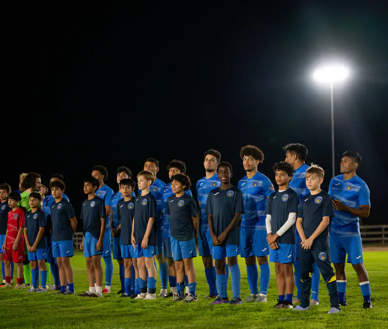 Players on the campus fields