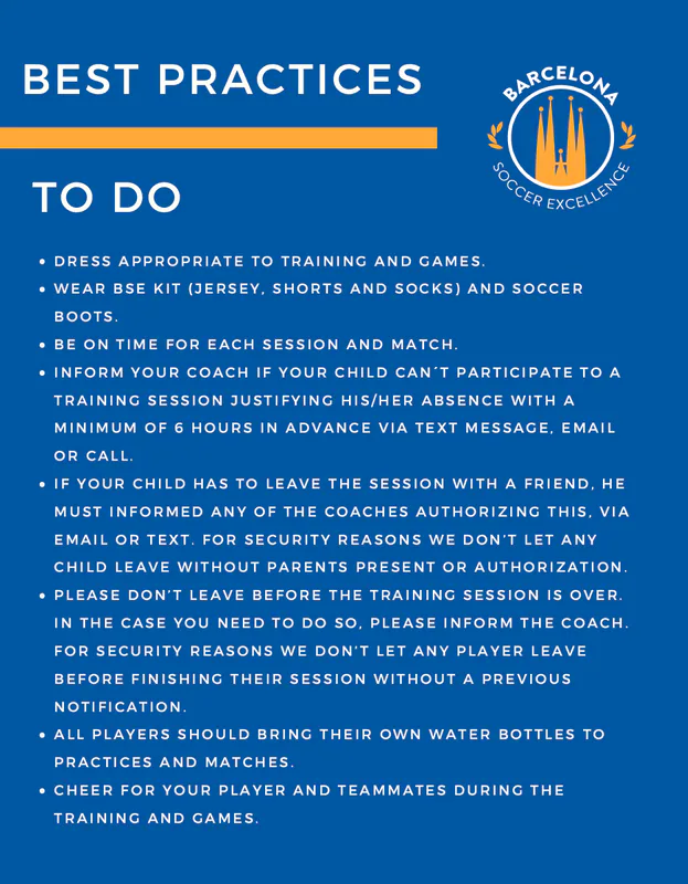 Best practices: to do