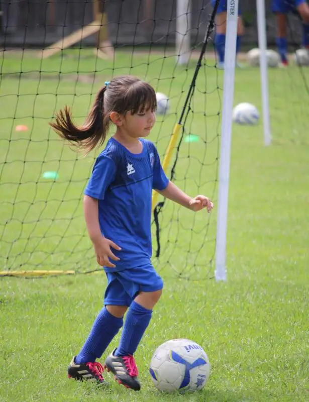 Campers training and competing at the Barcelona International Elite Soccer Camp